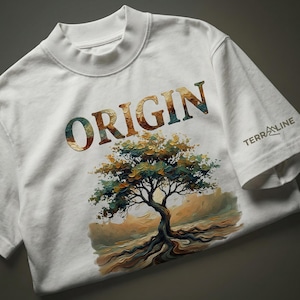 T-Shirt aus Bio-Baumwolle - Origin Tree Unisex Streetwear