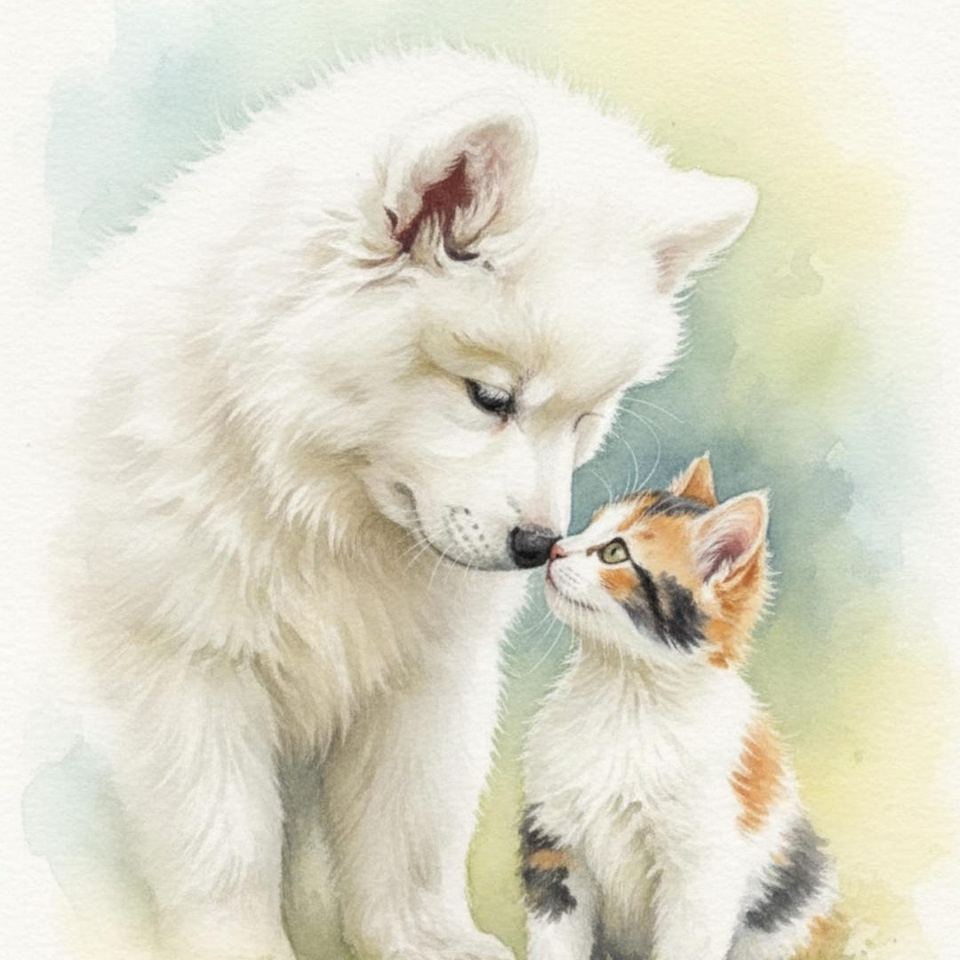 Custom Watercolor Pet Portrait | Dog & Cat Memorial Art (digital ...