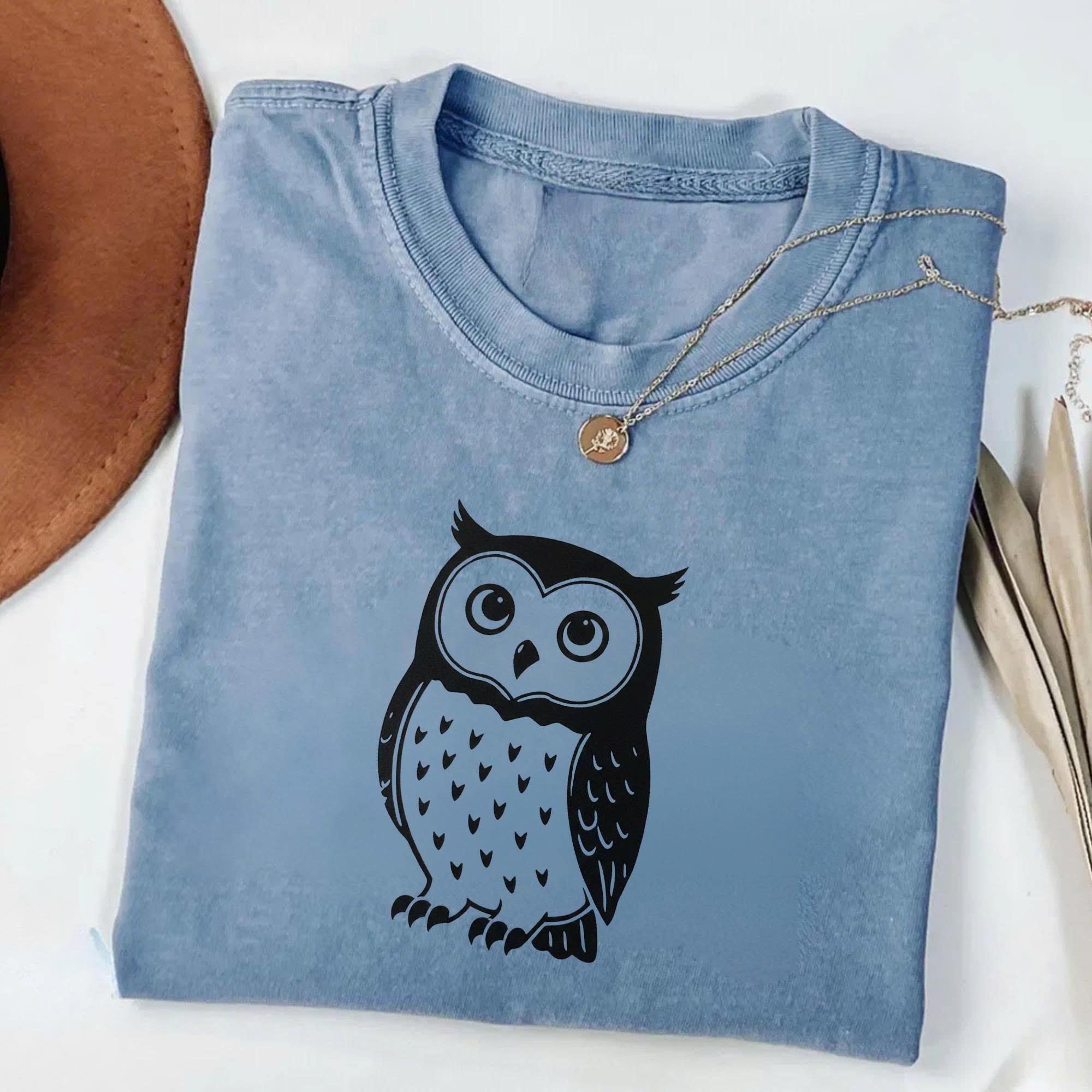 Wise Little Owl Graphic Tee &ndash; Vintage Blue Unisex T-Shirt