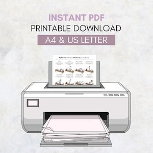 Reformer Pilates Full Body Workout Printable PDF | Pilates Reformer Exercise Chart | Home Studio Pilates Routine Guide | Womens Home Workout image 2