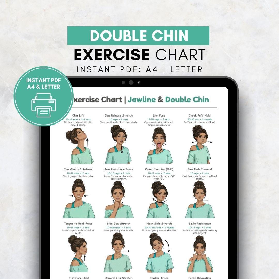 Jawline & Double Chin Exercises, Face Exercises for Jaw and Neck ...