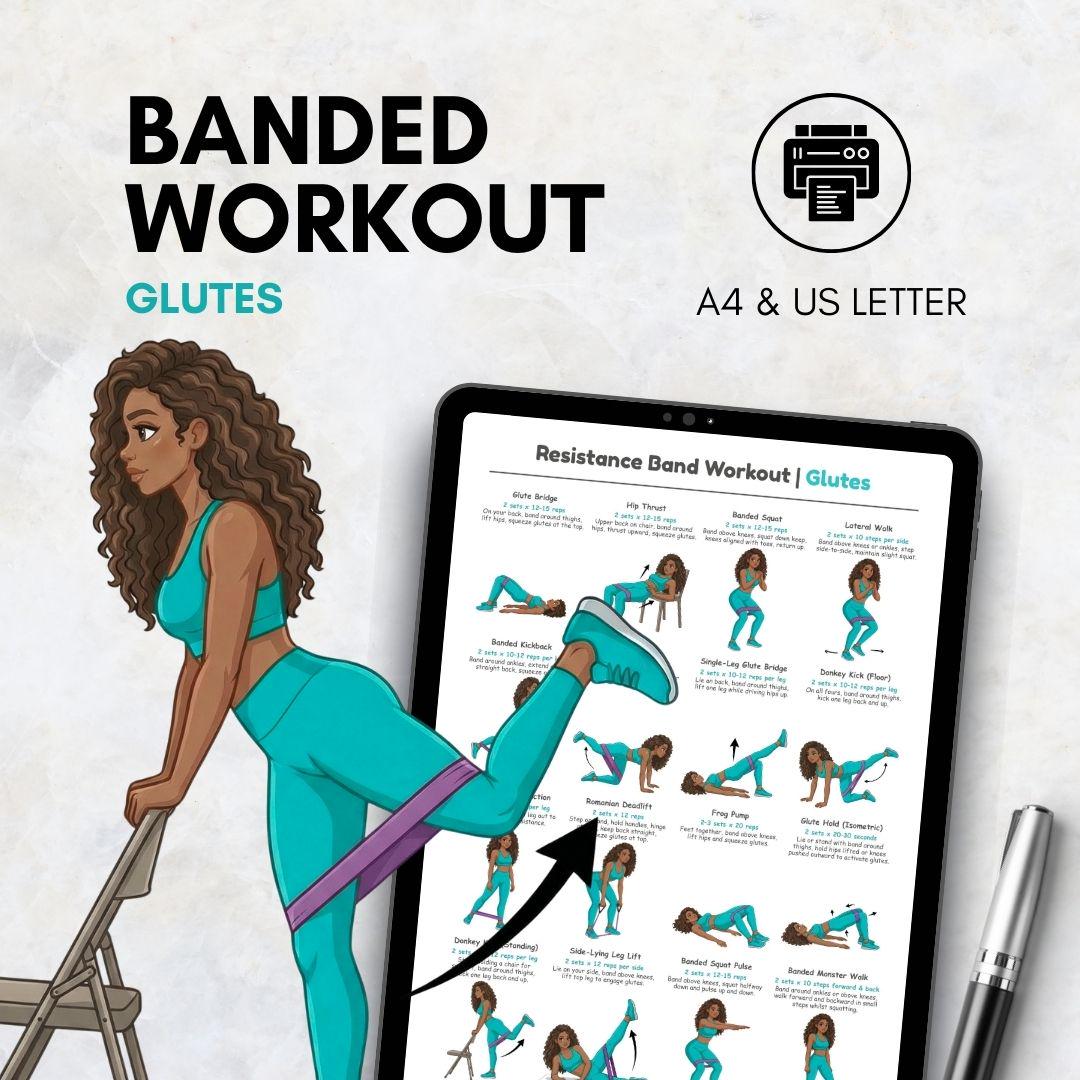 Resistance Band Glute & Leg Workout for Women | Lower Body Resistance ...
