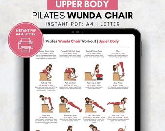 Pilates Wunda Chair Upper Body Workout, Pilates Chair Exercises, Printable Pilates Poster, Pilates Chair Workout Chart, Pilates Images PDF