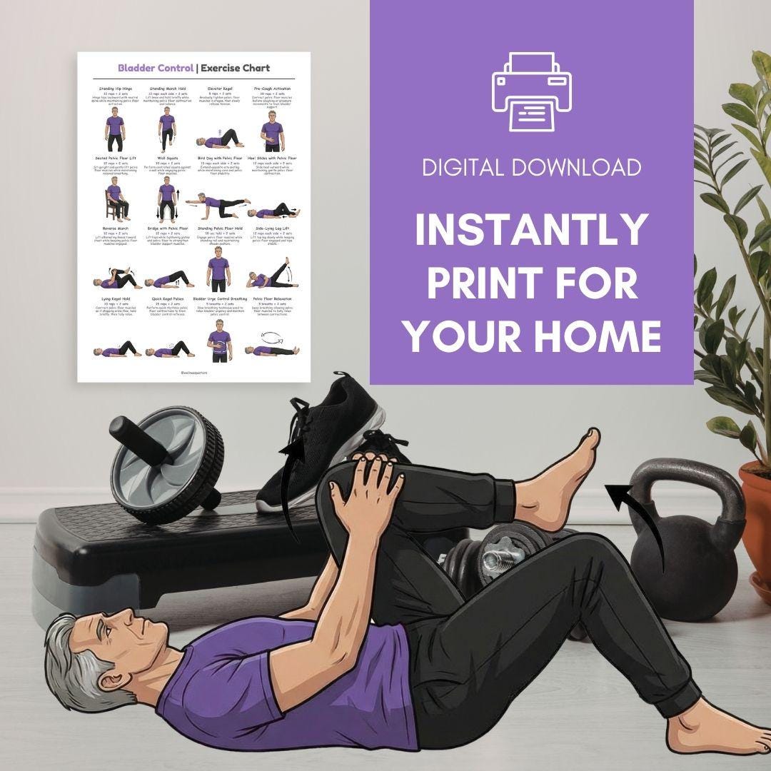 Bladder Control Exercise Chart for Men | Pelvic Floor & Incontinence ...