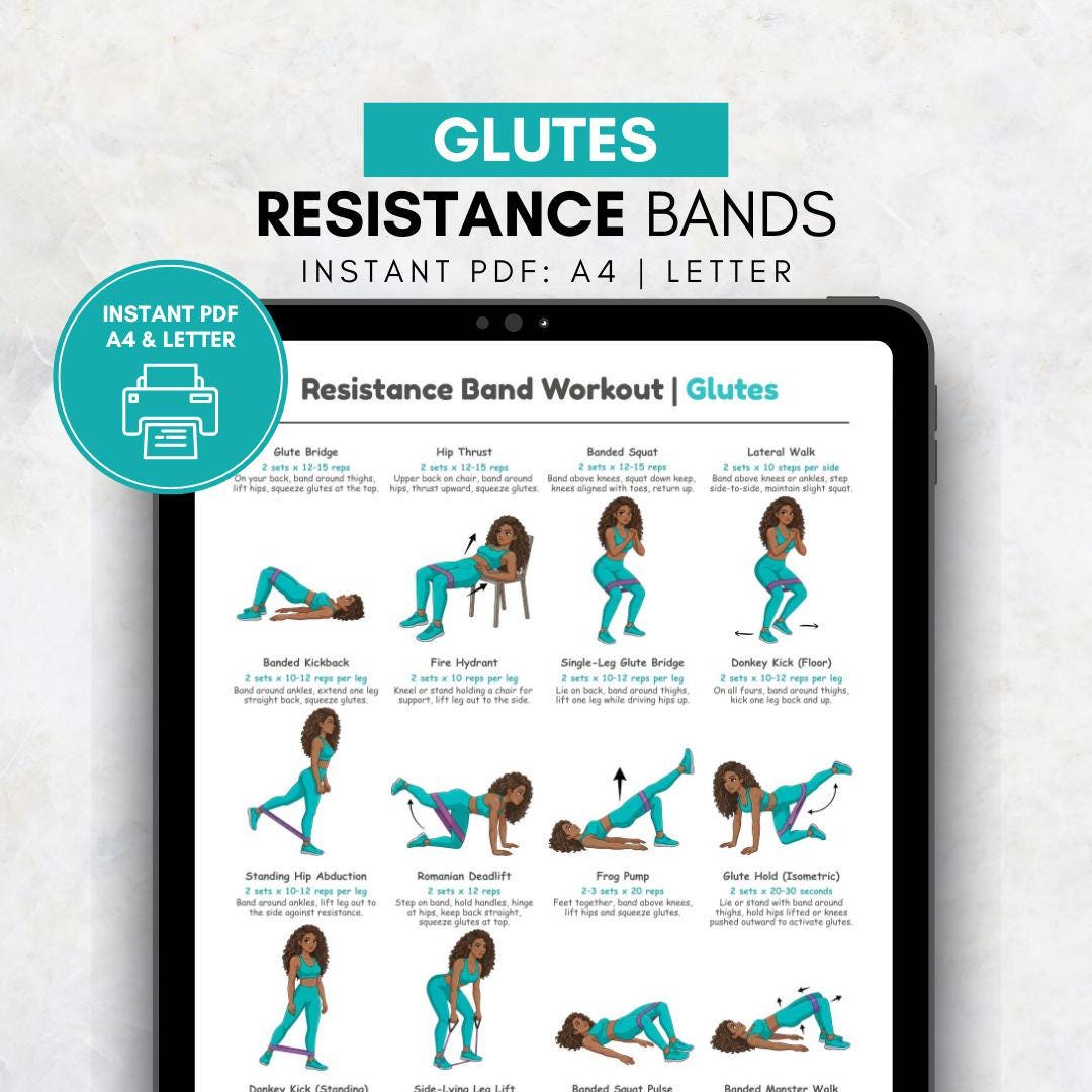 Resistance Band Glute & Leg Workout for Women | Lower Body Resistance ...