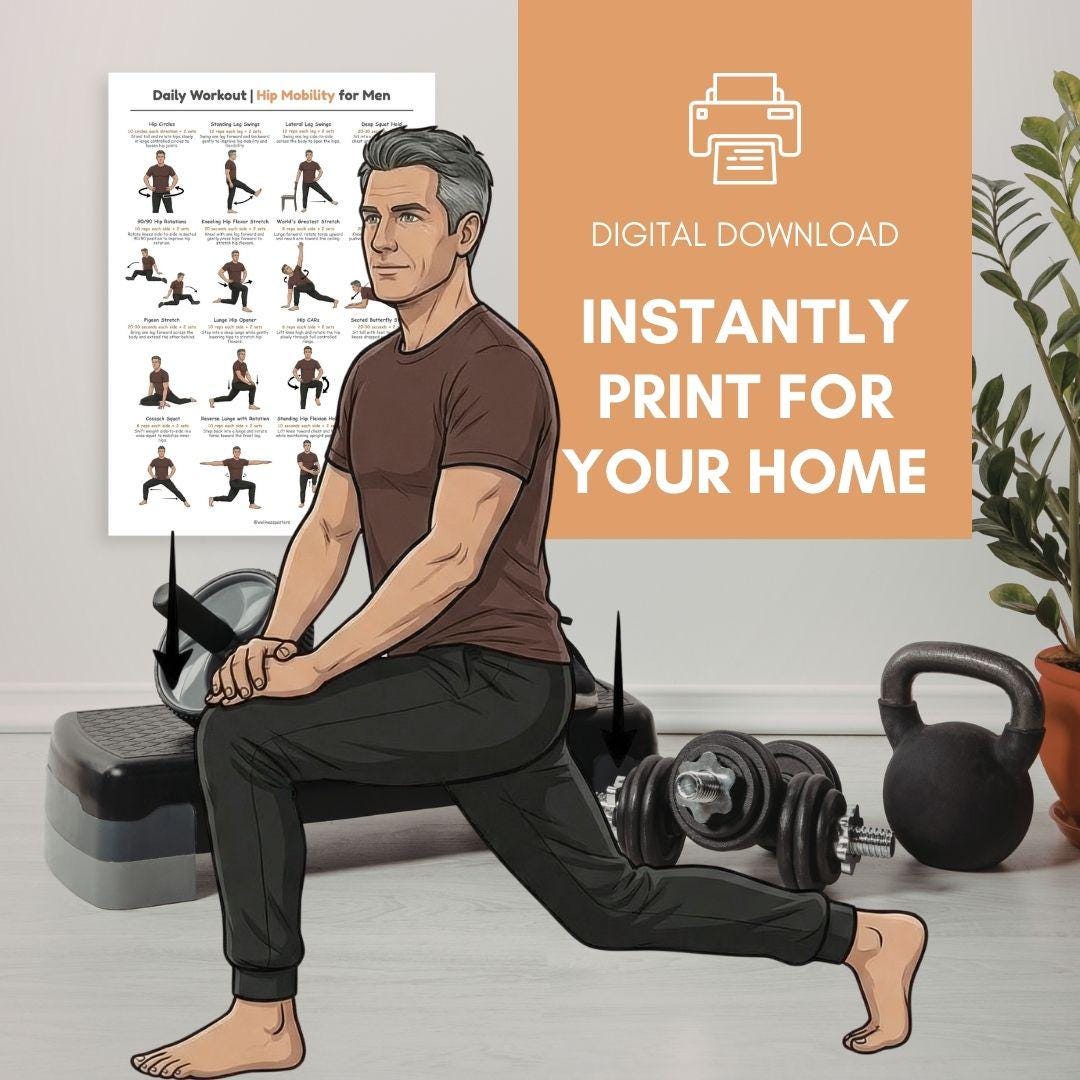 Men’s Hip Mobility Workout Chart | Hip Mobility Exercises for Men ...