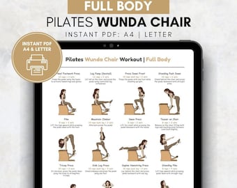 Pilates Wunda Chair Workout, Full Body Pilates Chair Exercises, Printable Pilates Poster, Pilates Chair Workout Chart, Pilates Images PDF