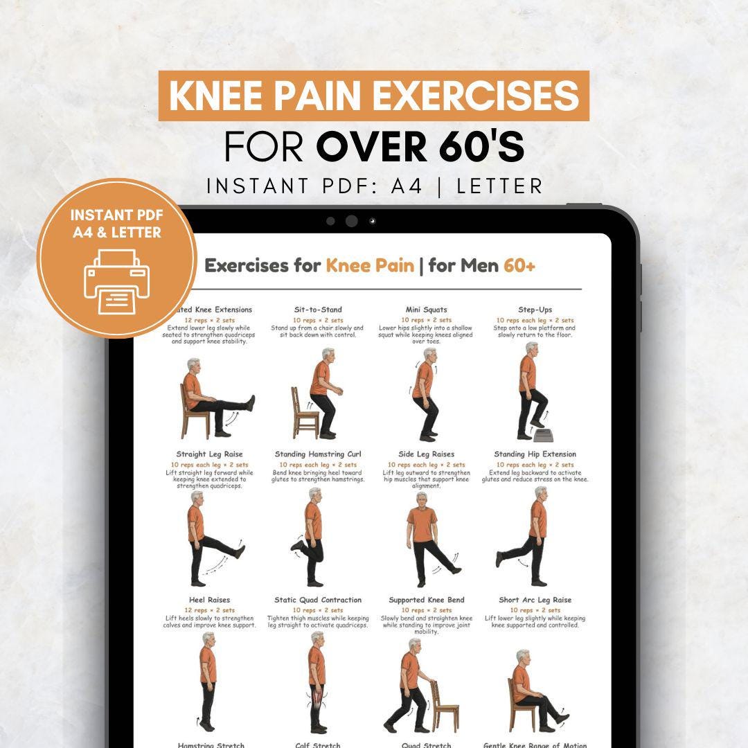Exercises for Men Over 60 With Knee Pain | Knee Strengthening Exercises ...