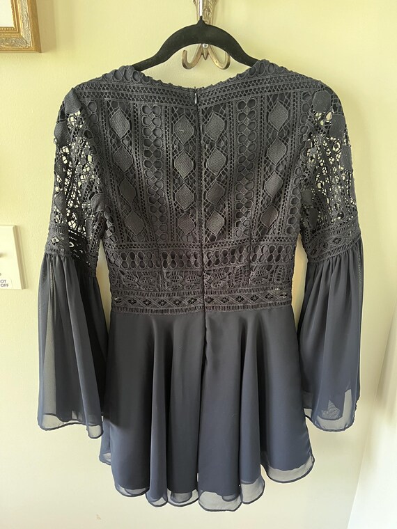 Two Sisters Lace Boho Festival Dress | Navy | Size S (US 4 / AU 8) View 4
