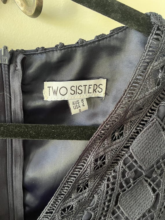 Two Sisters Lace Boho Festival Dress | Navy | Size S (US 4 / AU 8) View 6