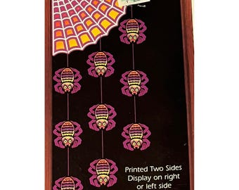 2-11" Spider Web Corner Stringer Halloween Decoration Vintage 2000 Beistle NOS