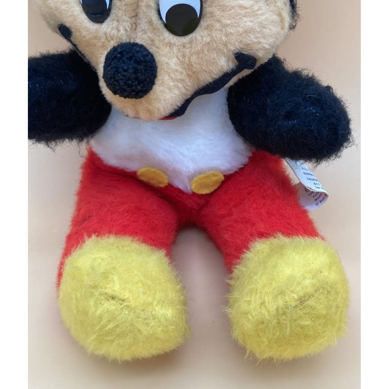 Vtg 1950s-1960s Stuffed Mickey Mouse Walt Disney Distributing Co Plush Toy image 2
