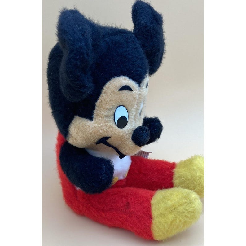 Vtg 1950s-1960s Stuffed Mickey Mouse Walt Disney Distributing Co Plush Toy image 6