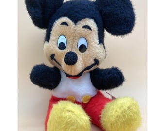 Vtg 1950s-1960s Stuffed Mickey Mouse Walt Disney Distributing Co Plush Toy