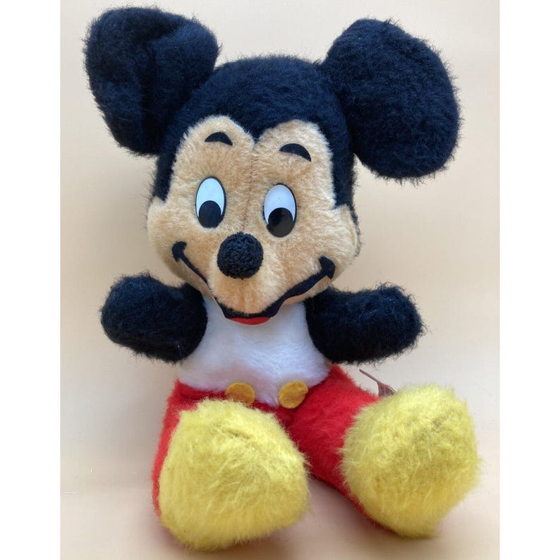 Vtg 1950s-1960s Stuffed Mickey Mouse Walt Disney Distributing Co Plush Toy image 1