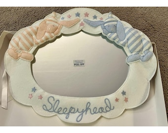 VTG North American Bear Co Sleepyhead Bunny Crib Spiegel NOS 1999
