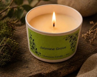 Jasmine Grove - Candela in cera d'api colata a mano