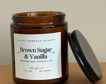 Warm Vanilla and Brown Sugar | Beeswax Hand-Poured Candle