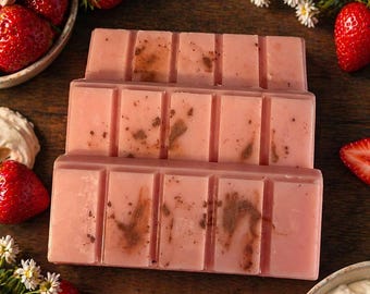 Barra de cera aromática con aroma a fresas y nata