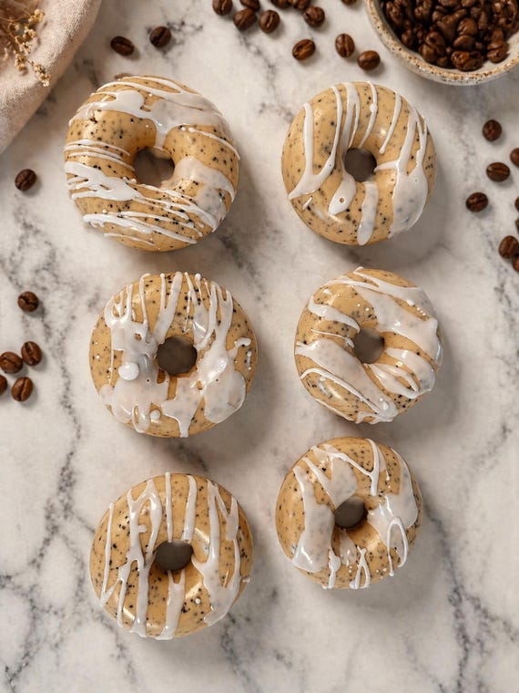 Coffee Donut Soap – Exfoliating Shea Butter with Coffee Grounds, Vanilla Scent