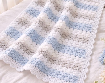 handmade easy mosaic crochet knit baby blanket pattern pdf download, new born gift