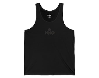 Camiseta sin mangas con el logo de la hoja de arce de NNG / Orgullo canadiense, diseño minimalista.
