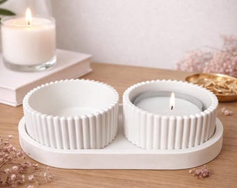 hübscher Kerzenhalter für große Teelichter oder kleine Stumpenkerzen