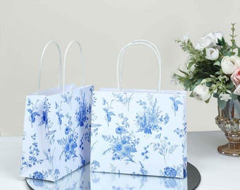 Favor Treat Bags for Garden Tea Party Wedding Bridal Shower - Set of 12