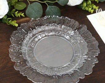 Reef Design Disposable Dinner and Dessert Plates - Elegant Party Tableware 20-Pack