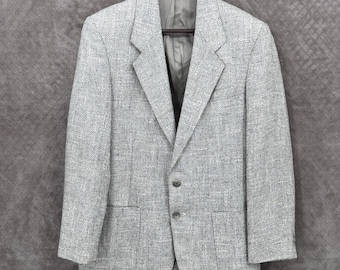 Chaqueta deportiva Levi Strauss & Co. vintage para hombre, talla 38R, fabricada en EE. UU., color gris, ligera, años 80.