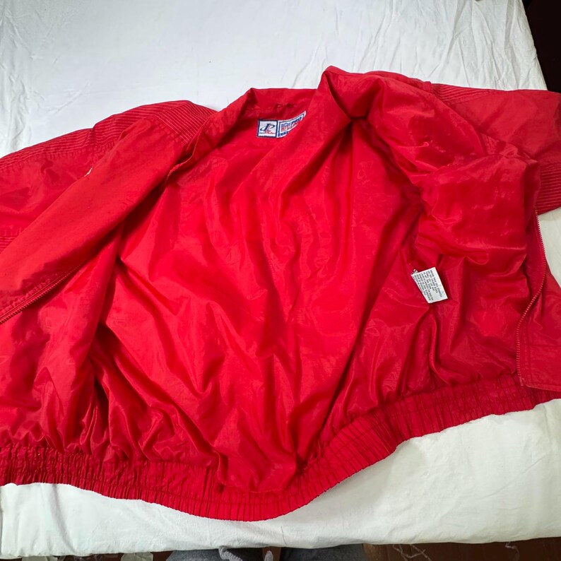Chaqueta cortavientos VTG NFL Logo Athletic para hombre, talla 2XL, de los Kansas City Chiefs, con cremallera completa. imagen 19