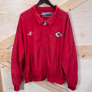 Chaqueta cortavientos VTG NFL Logo Athletic para hombre, talla 2XL, de los Kansas City Chiefs, con cremallera completa. imagen 1