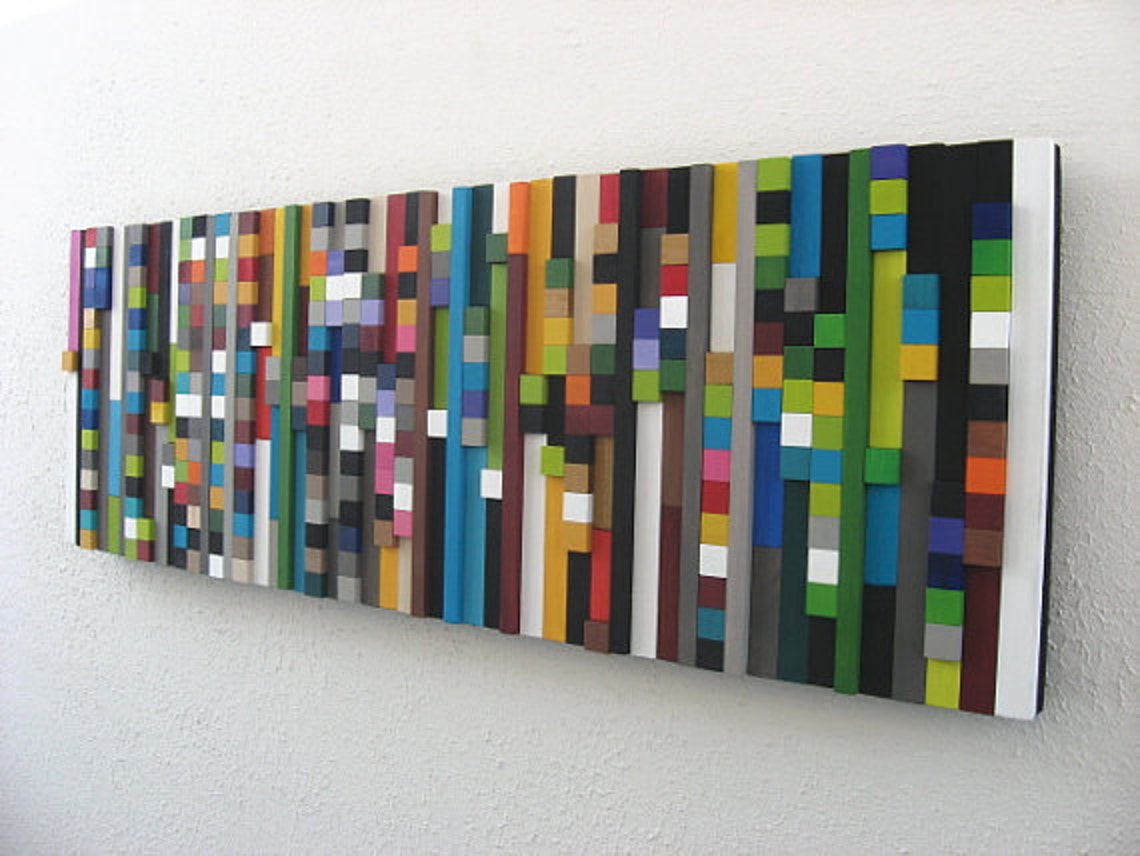 Wall Art Wood Sculpture Wood Cubes Etsy