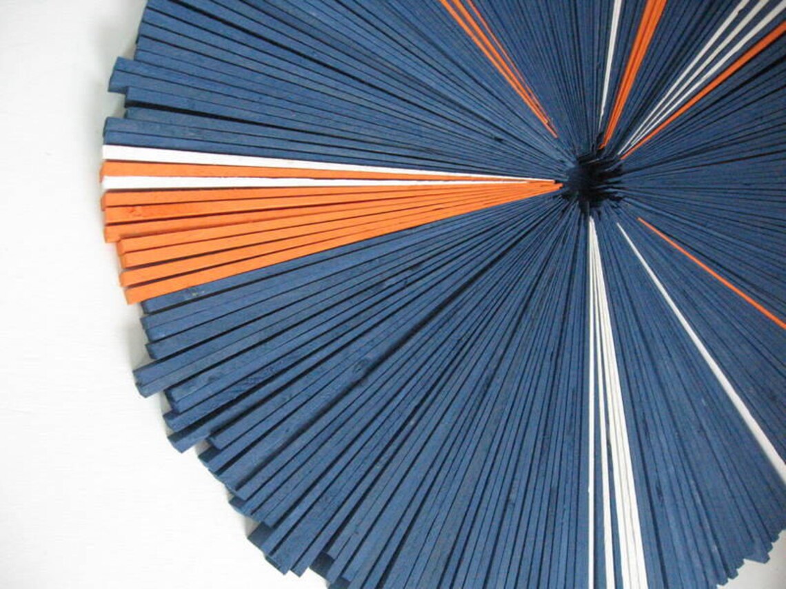 Navy Blue Wood Wall Art Large Abstract Painting on Wood Etsy