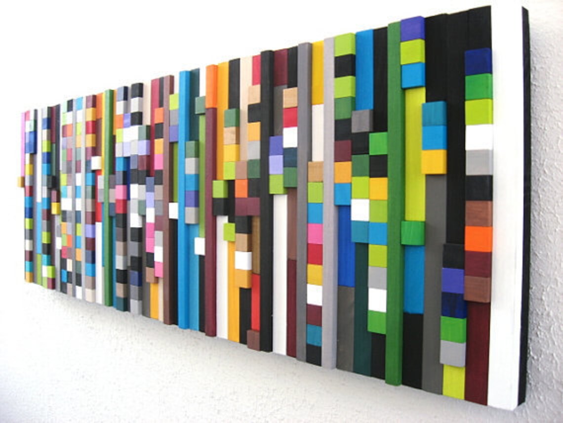 Wall Art Wood Sculpture Wood Cubes Etsy
