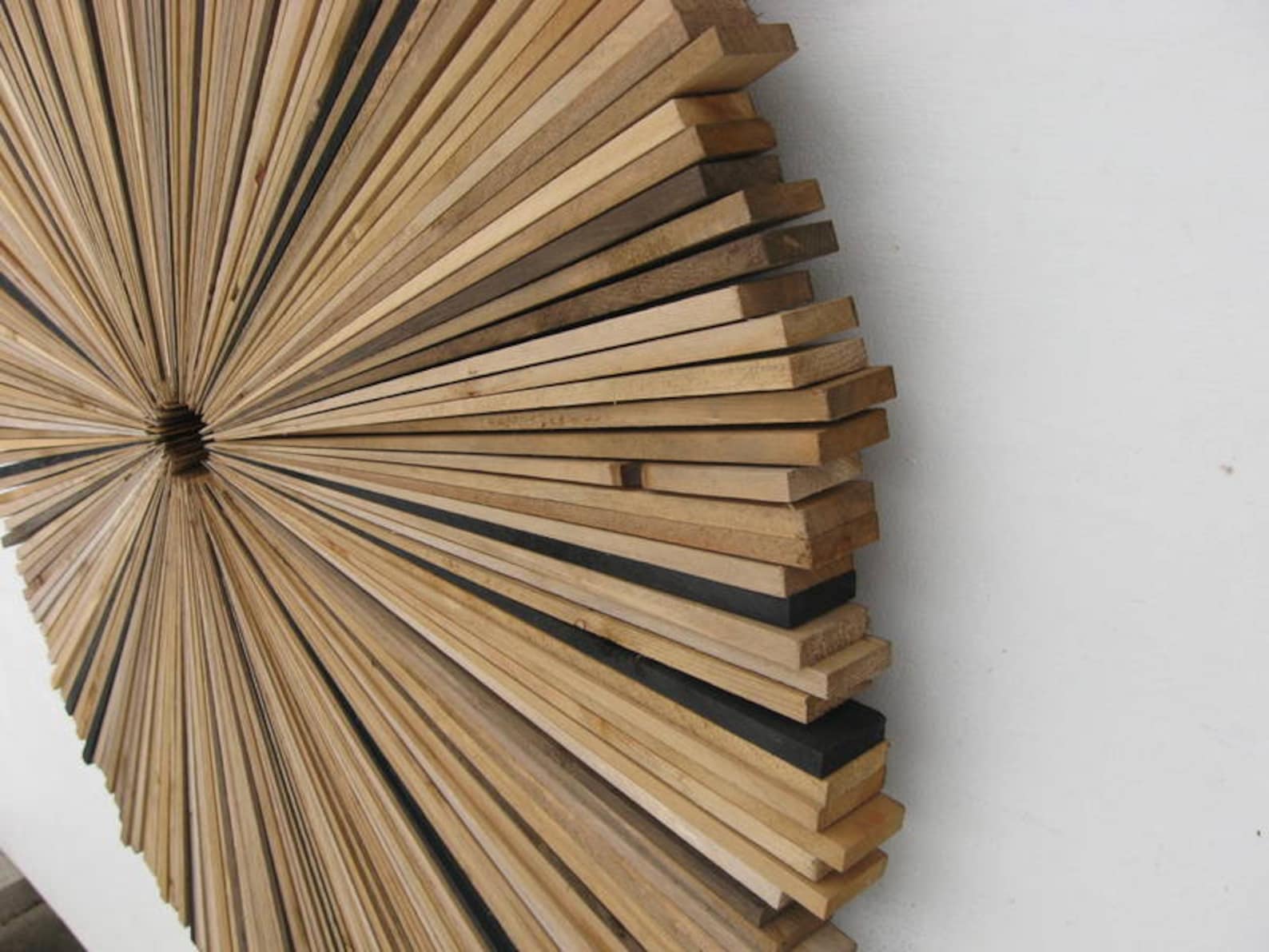 Large Round Wood Wall Art Wood Wall Art Large Beige Brown Etsy