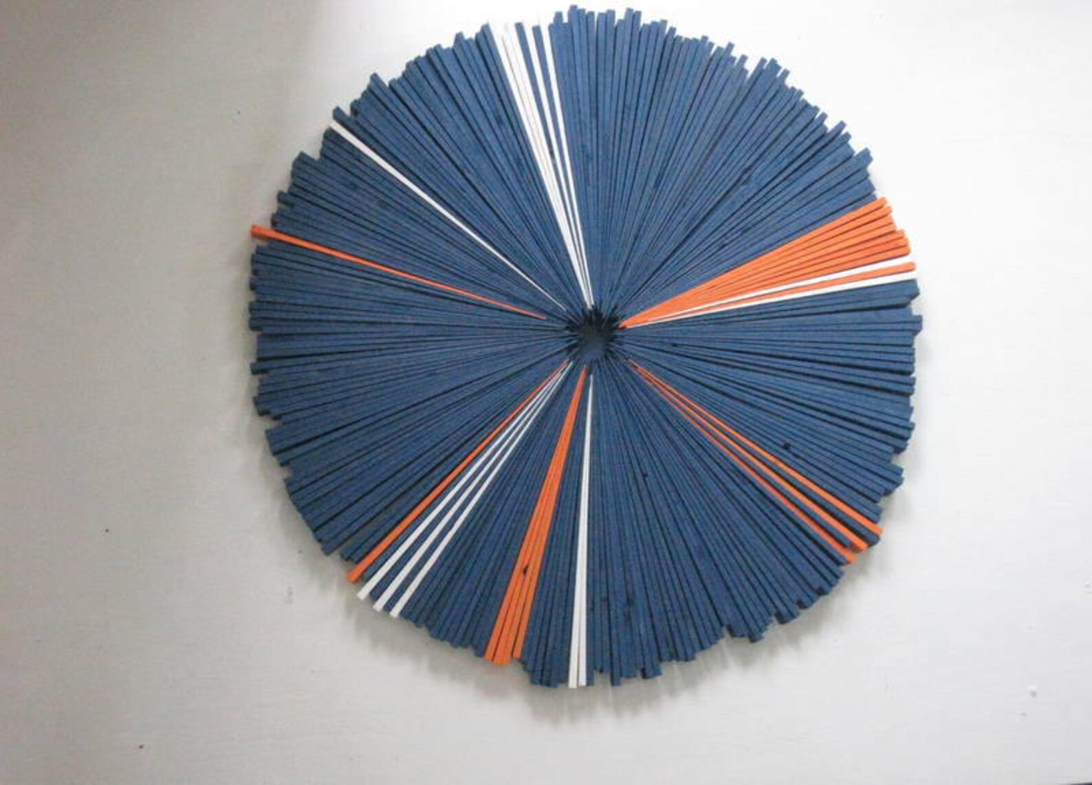 Navy Blue Wood Wall Art Large Abstract Painting on Wood Etsy