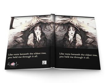 Cuaderno ilustrado de tapa dura / Cuaderno de arte original, poema de amor de madre