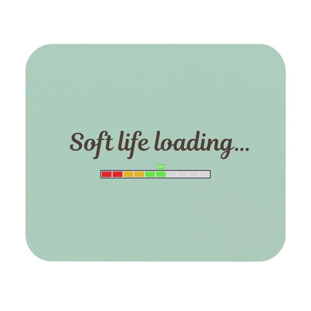 First Life Loading Soft Life Loading Graphic Mouse Pad | Pastel Loading Bar Desk Mat - Etsy