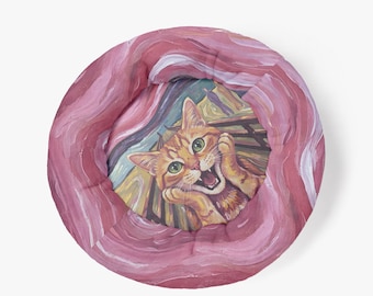 The Meow Round Small Size Pet Bed - 300 gram Flannel - S/M/L