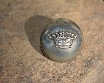 Rare French Vintage Crown Button, BRUNIER MARECHAL, LYON