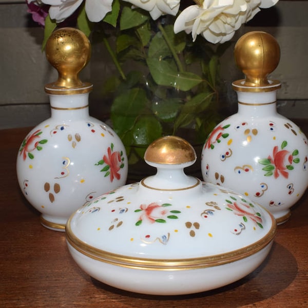 Glass Dresser Set Etsy