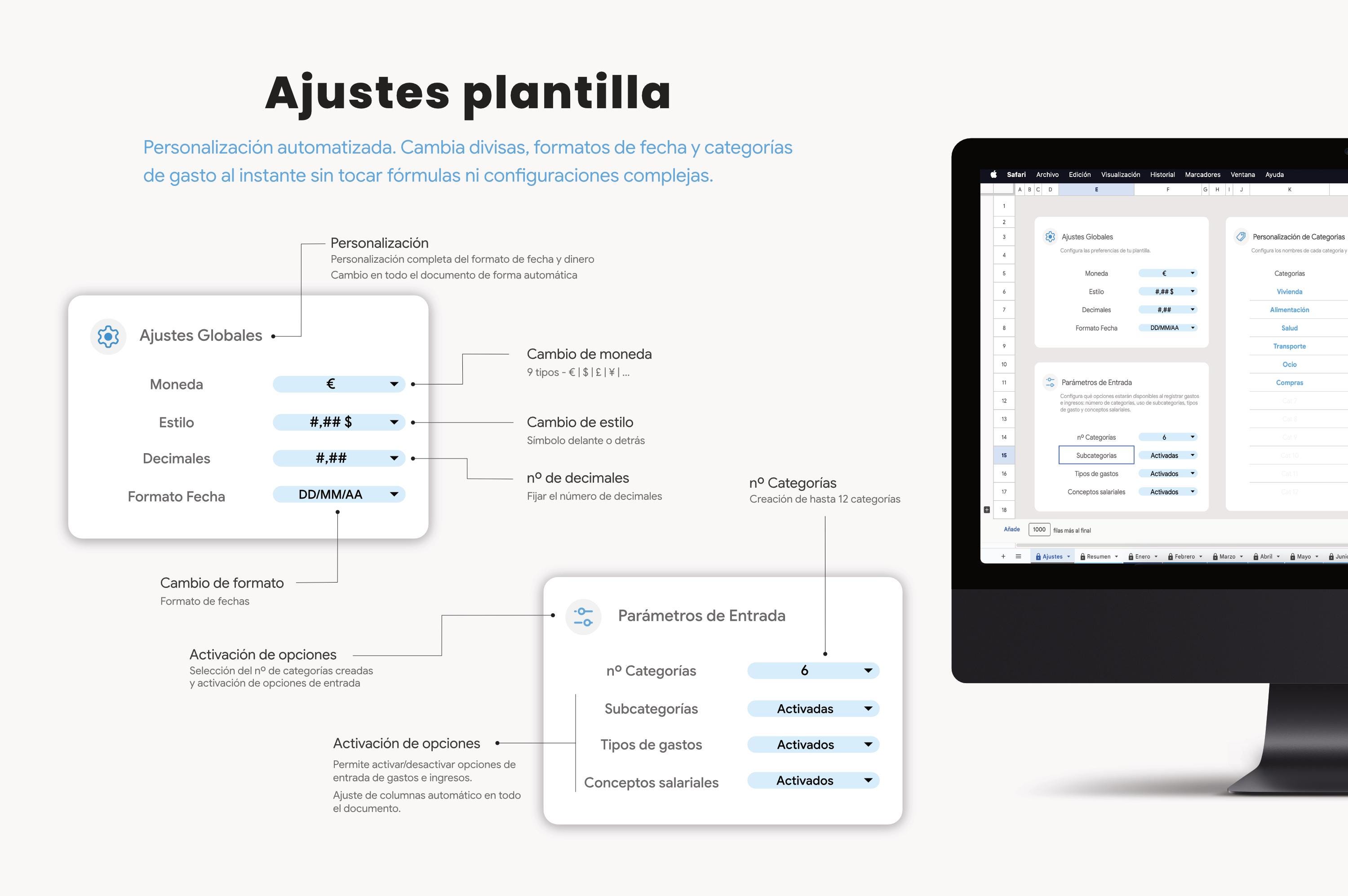 Plantilla Presupuesto Mensual Google Sheets, Planificador de Finanzas ...