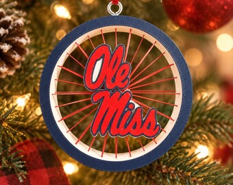 Mississippi University  3D Printed String Art  Ornament