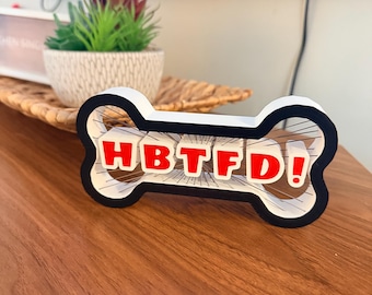 HBTFD Bone 3D String Art – UGA Football Fan Desk Decor, Georgia Tailgate Gift, Shelf Art