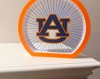 Auburn Tigers 3D String Art Floating Logo Display Fan Graduation Gift College Desk Dorm Decor