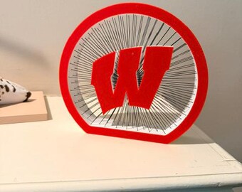 Wisconsin 3D String Art Decor – Badgers Fan Gift