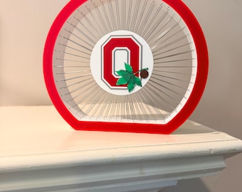 Ohio State Buckeyes 3D String Art Floating Logo Display Buckeye Fan Gift College Desk Dorm Decor
