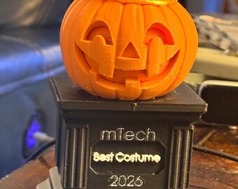 Custom MTech Best Costume 3D Printed Trophy