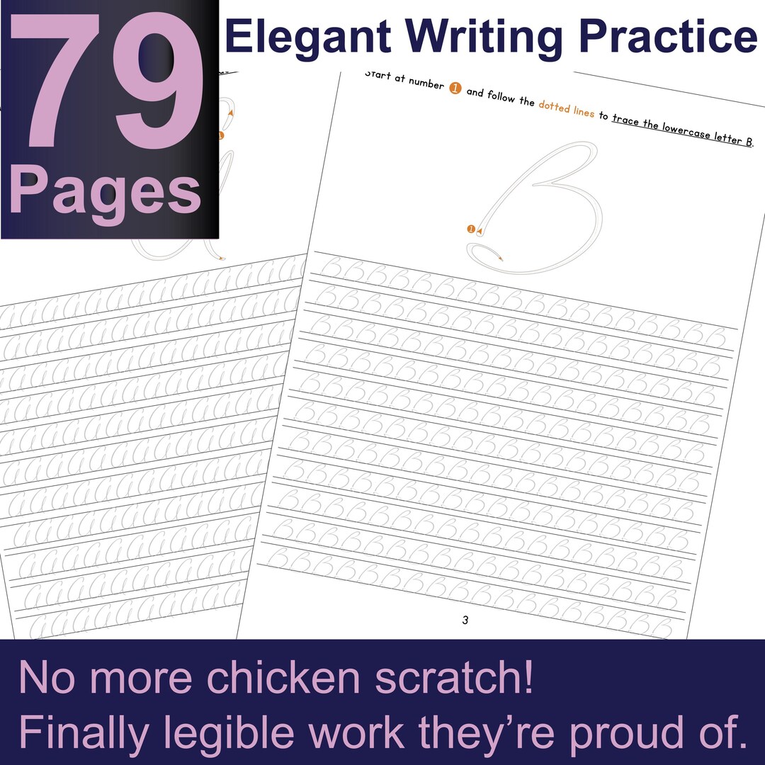 Cursive Tracing Worksheets | Grade 1 - 3 | Adhd-friendly Handwriting ...
